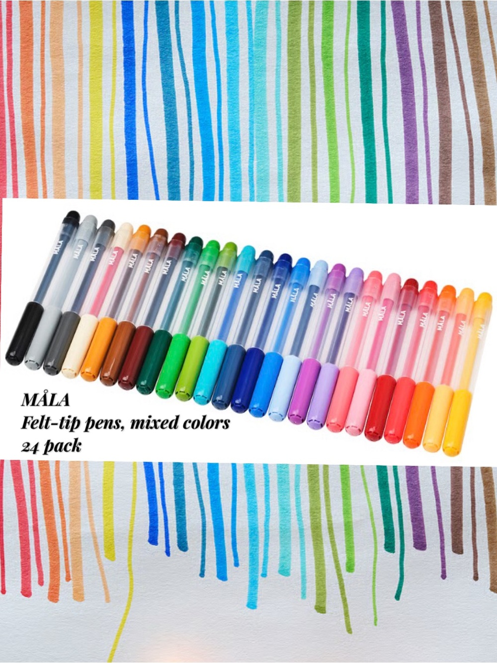 MALA Felt-tip Pens Set — Multicolor (24-Pack)